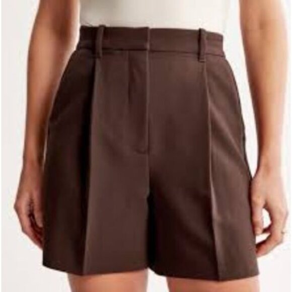 Abercrombie and Fitch Ultra High Rise Tailored Short Brown Size L - Picture 1 of 5
